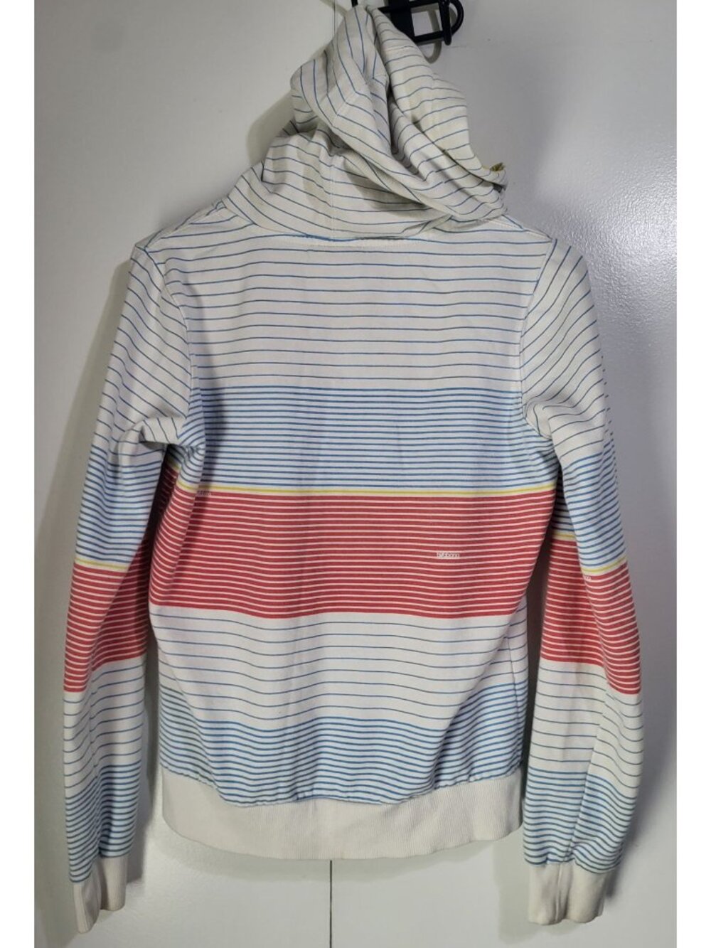 Y2k Vintage Billabong Striped Zip Hoodie Beach Surf Grunge Summer SZ M - Picture 2 of 8